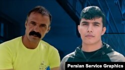 فرهاد بیگی گروسی (راست) و مظاهر حیدری