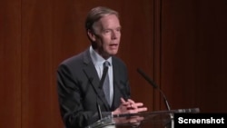 美國駐中國大使伯恩斯2024年6月6日在亞洲協會就美中關系現狀發表看法（亞洲協會網絡畫面截圖）