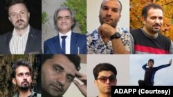  بالا از سمت راست به چپ: علی بابایی، آراز ابراهیم نژاد، داود شیری و امیرحسین آقایی
پایین راست به چپ: بابک رحمتی، مهرداد قادری، جواد سودبر و محمدرضا موحد