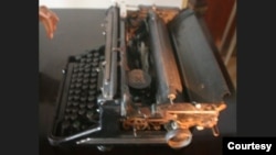 Duplikat Mesin Tik Proklamasi Pinjaman Konsulat Militer Jerman, di Museum Proklamasi. (Courtesy: Hendi Jo)