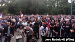 Protest u Podgorici pred glasanje o Rezoluciji o Srebrenici, 22. maj 2024.