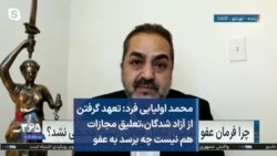 محمد اولیایی فرد: تعهد گرفتن از آزاد شدگان،‌ تعلیق مجازات هم نیست چه برسد به عفو