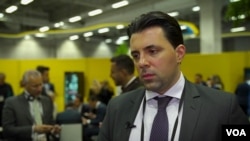 Голова НЕК "Укренерго" Володимир Кудрицький під час конференції з відновлення України у Берліні, 11 червня 2024. Голос Америки