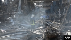 สภาพความเสียหายของร้าน Epicentr DIY ในเมืองคาร์คิฟ จากการโจมตีของรัสเซีย วันที่ 25 พ.ค. 2024 