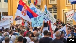 Protest u Loznici Saveza ekoloških organizacija Srbije protiv kompanije Rio Tinta i iskopavanja litijuma u Srbiji (foto: FoNet)