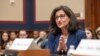 Presiden Columbia University Nemat "Minouche" Shafik bersaksi di hadapan anggota DPR AS dalam sebuah sesi sidang di Gedung Capitol, Washington, pada 17 April 2024. (Foto: Reuters/Ken Cedeno)