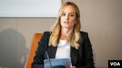 Nikoleta Đukanović, docentkinja na Univerzitetu Donja Gorica (Foto: VOA)