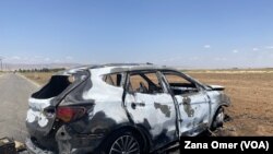 Otombîlek di êrîşeke Turkîyê 20 Hezîranê 2023 li navçeya Qamişlo hat armancgirtin 