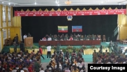 ရှမ်းပြည်နယ်မြောက်ပိုင်း ဝကိုယ်ပိုင်အုပ်ချုပ်ခွင့်ရတိုင်းက ဟိုပန်မြို့နယ်ကို ဝပြည်သွေးစည်းညီညွတ်ရေးတပ်မတော် UWSA က လွှဲပြောင်းရယူခြင်းအခမ်းအနား