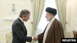 دیدار رافائل گروسی مدیرکل آژانس بین‌المللی انرژی اتمی و ابراهیم رئیسی رئیس‌جمهوری ایران در تهران. شنبه ۱۳ اسفند ۱۴۰۱