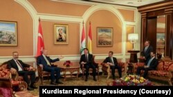 کۆبوونەوەی بەرپرسانی هەرێم لەگەڵ ڕەجەب تەیب ئەردۆغان
