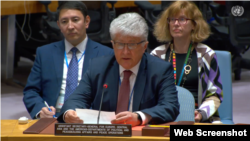 Pomoćnik generalnog sekretara za Evropu, centralnu Aziju i Ameriku Miroslav Jenča govori na sjednici Vijeća sigurnosti UN-a