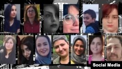 تصویری از ۱۳ فعال مدنی که در هفته‌های گذشته در شهرهای مختلف استان گیلان بازداشت شدند