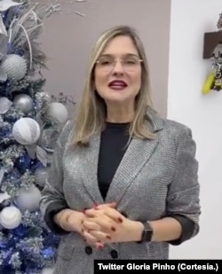 Candidata de la oposición a la primaria del 22 de octubre, Gloria Pinho. [Tomado de Twitter]