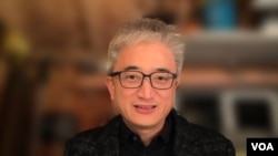 位於台北的台灣人工智慧實驗室(AI Lab)創辦人杜奕瑾 (美國之音視訊訪談截圖)