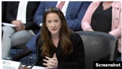 美國國家情報總監埃夫麗爾·海恩斯(Avril Haines)2024年5月15日出席美國國會參議院情報委員會聽證會（參議院情報委員會視頻截圖）