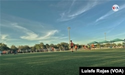 Atletas entrenan como parte de sus prácticas diarias en el Doral Sccer Club Academy, en Miami, Floridael miércoles 2 de mayo de 2023. Foto: Luisfe Rojas.