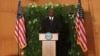 Le secrétaire de la défense des États-Unis, Lloyd Austin, fait un discours à Luanda, Angola, le 27 septembre 2023.