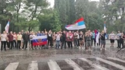 Protest u Podgorici posle usvajanja rezolucije o genocidu u Srebrenici
