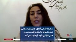 سعیده فتحی آبادی: جمهوری اسلامی درباره نیلوفر حامدی و الهه محمدی حتی قوانین خود را رعایت نمی‌کند