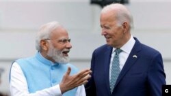 Հնդկաստանի վարչապետ Նարենդրա Մոդին և ԱՄՆ նախագահ Ջո Բայդենը։