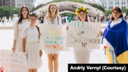 Українські активісти у Чикаго, Іллінойс. Фото: Andrii Vernyi