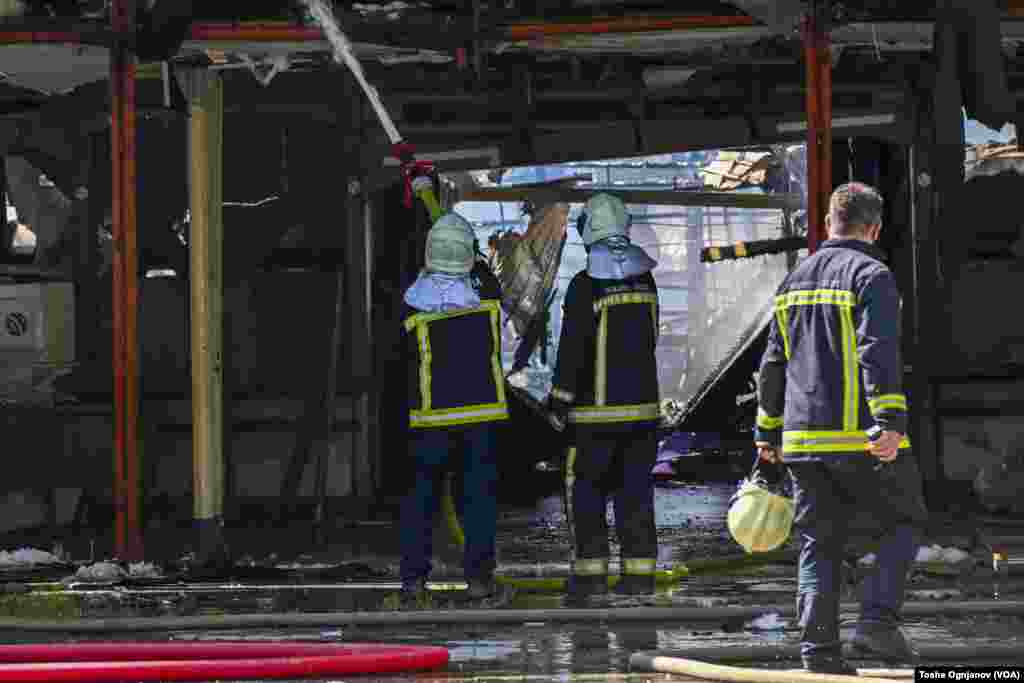 Universal hall in Skopje under fire / April 09, 2024, Skopje