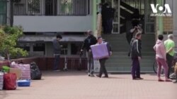 კადრები პოლონეთიდან სადაც რუსეთს საელჩოს სკოლის შენობას ცლიან