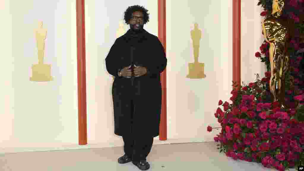 Questlove arrives at the Oscars on Sunday, March 12, 2023, at the Dolby Theatre in Los Angeles. (Photo by Jordan Strauss/Invision/AP)