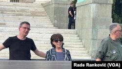 Glumica Seka Sabljić, jedna od govornika na šestom protestu protiv nasilja