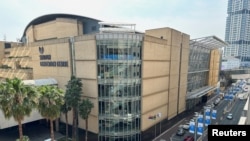 Muonekano wa ukumbi wa mikutano wa Sandton, mahala utakapofanyika mkutano wa BRICS huko Johannesburg Afrika Kusini. Picha na REUTERS/James Oatway