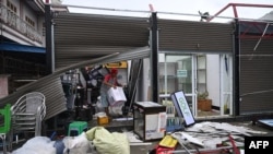 မိုခါမုန်တိုင်းကြောင့် အပျက်အစီးများပြား (ရခိုင်ပြည်နယ်၊ မေလ ၁၅၊ ၂၀၂၃)