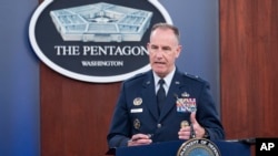 Прессекретар Пентагону бригадний генерал Пет Райдер виступає під час брифінгу для преси, 5 жовтня 2023 року. Фото AP