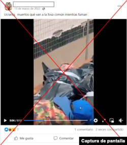 Captura de desinformación en Facebook.