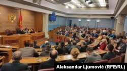 Sjednica Skupštine Crne Gore na kojoj su izabrane sudije Ustavnog suda (Foto: RFE/RL/Aleksandar Ljumović)
