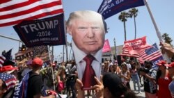 Diɲɛ jamanakuntigi caman y’u ka dimi jira karidon na, Amerique jamanakuntigi kɔrɔ Donald Trump fagali ɲinini kɔfɛ, Pennsylvanie.