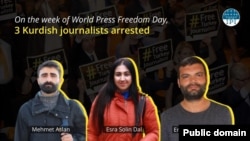 Postera IPI ya bo serbestberdana rojnamevanên Kurd yên girtî