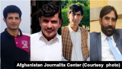 از راست به چپ: سخی سرور میاخیل، محمدالدین شاه خیالی، عبدالرحمان آشنا و پامیر اندیش مهیدی