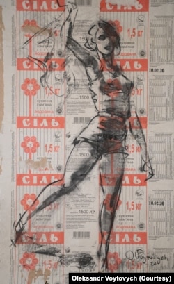 Картина Олександра Войтовича "Перемога" відтепер зберігатиметься у офісі програми Open World у Бібліотеці Конгресу — національній бібліотеці Сполучених Штатів Америки. Фото: Костянтин Голубчик, Голос Америки.