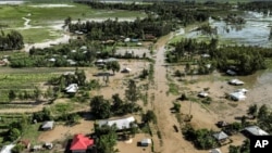 Mafuriko katika eneo la kijiji cha Ombaka , Kisumu, Kenya, Aprili 17, 2024.Picna na AP 