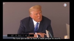 Testimonio del expresidente Donald Trump negando acusaciones de violación