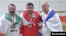 تصویری از وزنه‌برداران پیشکسوت در رقابت‌های جهانی لهستان