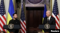 Ուկրաինայի նախագահ Վոլոդիմիր Զելենսկի ու ԱՄՆ նախագահ Ջո Բայդեն