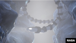 This NASA illustration depicts a model of the Exobiology Extant Life Surveyor (EELS), being developed to explore hard to reach areas of planets and stars. (Image Credit: NASA/JPL-CalTech)