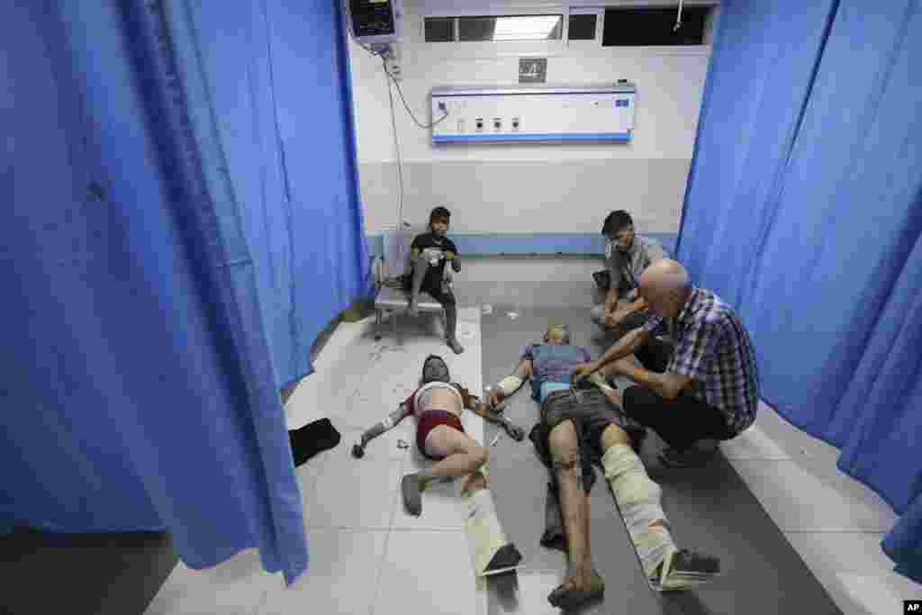 Isroil hujumlaridan yaralangan falastinliklar, G'azo shahri