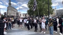 數十人倫敦示威紀念721襲擊事件