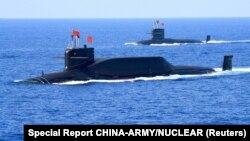 中共海军核动力潜艇在南中国海（资料照：2018年4月12日）