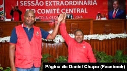 Daniel Chapo, Presidente eleito, e Filipe Nyusi, Presidente de Moçambique