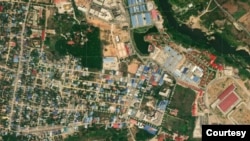 ရွှေကုက္ကိုလ်မြို့ အပေါ်စီးမြင်ကွင်း (ပုံ− ကောင်းကင်ဂြိုလ်တုဓါတ်ပုံ / Courtesy: The People's Map)