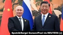 俄羅斯總統普京在北京會晤中國國家主席習近平。 (2023年10月18日)